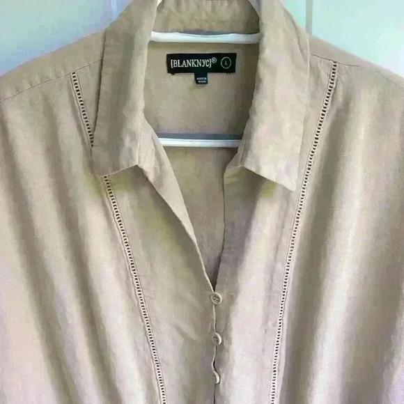 Blank NYC Linen blend Romper women’s size L - Picture 3 of 5